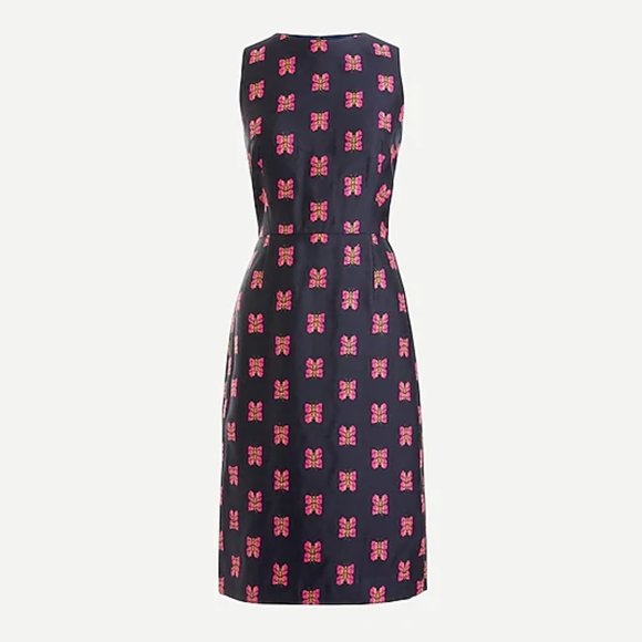 NWT J. Crew Sheath Dress in Butterfly Jacquard - Picture 1 of 1